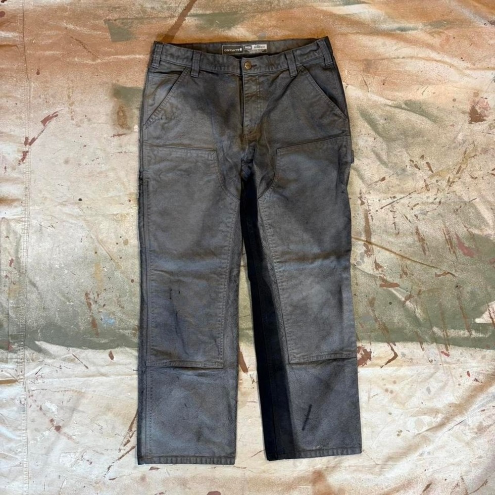 Y2K Sun faded Carhartt Black Double Knees 32x28